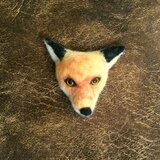 Fox face ブローチ