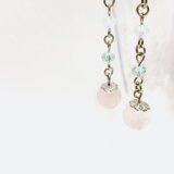 ローズクォーツ揺れるピアス