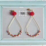 Raspberryフープピアス