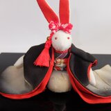 黒いぼかしの振袖のうさぎさん