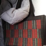 会津木綿パッチワークトートバッグ（赤&緑）