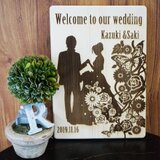 木のウェルカムボード　Ａ４サイズ　～エスコート～