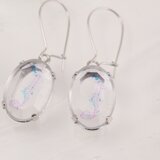 標本 ピアス オーバル 〈ブルーのたつのおとしご〉