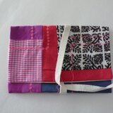 くるくるポーチ（茶柄の四角）