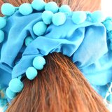 シュシュ　ブルーポンポンレース