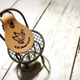 幸せ運ぶミツバチキーホルダー 本革 名入れ無料送料無料