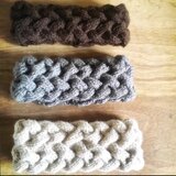 ケーブル模様のヘアバンド