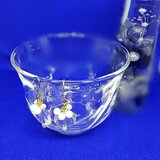 クリアビーズとマザーオブパールの夏満載ゴールドピアス