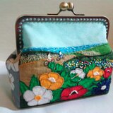 N様専用　がまぐちポーチ　海へ自転車で　