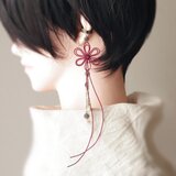 かたっぽイヤーカフ「ひとあしこつり・佇」