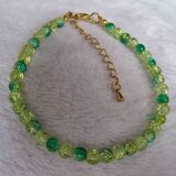 グリーンビーズのブレスレット