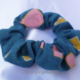 デニムシュシュ　スクエアーズ　ピンク＆ゴールド