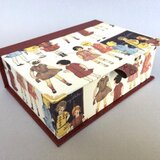 ハガキが入るサイズのブック型BOX（retro girl)