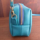 限定色●　3way長財布ポシェット、ｼｭﾘﾝｸﾚｻﾞｰ×ﾘﾊﾞﾃｨ..コバルトブルー