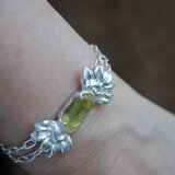檸檬色のひまわりブレスレット
