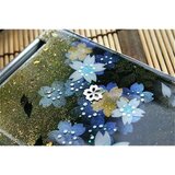 【送料無料】匠の技！和柄手鏡「意」和風コンパクトミラー（名刺入れサイズ・縦9cm×横4cm）