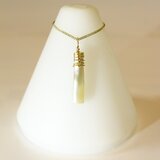 【湘南夜光貝】夜光貝 スティックバーネックレス S 【14kgf】