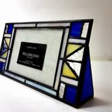 ステンドグラス　フォトフレーム　Lisa　azzurro (リサ　青）