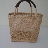 籐やたら編み　トート型　かごバッグ