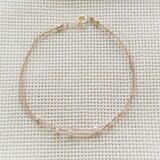 k14gf.淡水パールのシルクコード5連ブレスレット