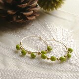 14kgf.Lime Greenのフープピアス