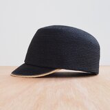 Raffia Cap - black × natural