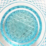 切子グラス　スタイリッシュブルー