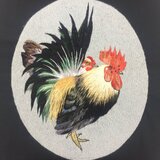 ペットの刺繍絵（L版 9x13cm)　シルク糸の画像