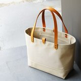 たっぷり容量6号帆布のトートバッグ～マッシュルーム（倉敷帆布）～