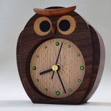 ふくろうの置き時計【クオーツ時計】