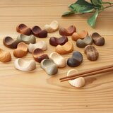 木の箸置き　5個セット 豆形 ミニサイズ 木の種類いろいろ　おまかせセレクト