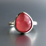 春色 ロードクロサイト リング【北海道産】ピンク しずく型 sv925 #11 | 天然石ジュエリー ギフト対応