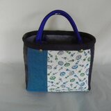 一閑張アート　かごバッグ　中　巾着付き