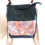 リバティプリント◇ショルダーにもなる2wayファスナーリュック