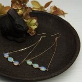 幸せの記憶 オパールK18トライアングルピアス