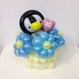 ぺんぎんのお祝いの花かごギフト