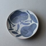 粉引皿　きのこ柄の画像