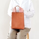 大人の革袋 M・A4が入る・コニャック[受注制作品]の画像