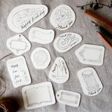 鉛筆デッサンのメッセージカード タグの画像