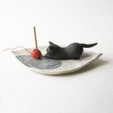 ねこのお香立て　毛糸玉　の画像
