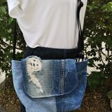 デニムリメイクショルダーバッグ