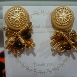 イエロー×ゴールド　イヤリング