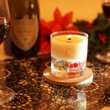 クリスマスセール開催中！ソイ&ジェル2層アロマキャンドル　～各種お祝い・クリスマスプレゼント・スノウキャンドル♪