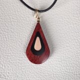 木象嵌ペンダント小　水滴1046