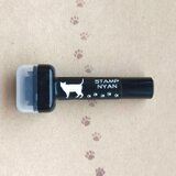 スタンプにゃん ネコの足あとスタンプ♪鉛筆キャップはんことポストカード