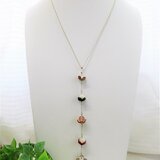 マザーオブパール＆水晶　フラワーラインネックレス