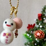 【☆クリスマス限定☆】ふわきらチャーム[雪だるまVer2」/チャーム・プレゼント・冬・クリスマス