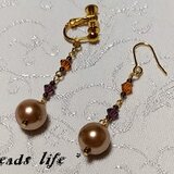 NO843◇樹脂パール　ブロンズ　Ｂ　ｲﾔﾘﾝｸﾞorﾋﾟｱｽ