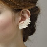 本物のお花のイヤーカフセット ホワイト