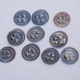 ヴィンテージ・メタルボタン　5点セット　+*北欧アンティーク雑貨 ＆ アルケミスト